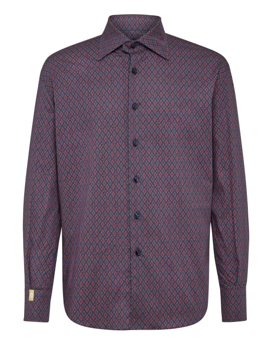 Shirt Gold Cut LS/Flavio Geometric