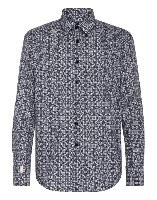 Shirt Gold Cut LS/Cristal Geometric