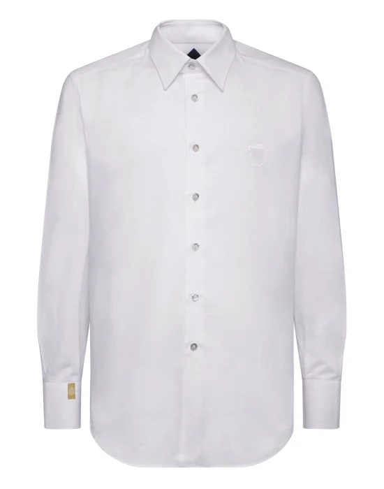 Shirt Silver Cut LS/Milano Crest