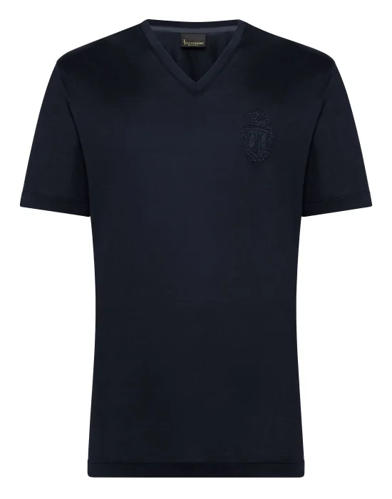 T-shirt V-Neck SS Crest