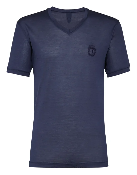 T-shirt V Neck SS Crest