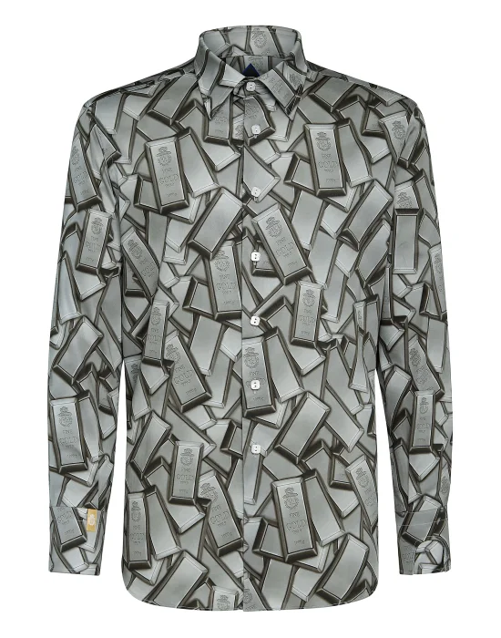 Shirt Silver Cut LS/Milano Gold
