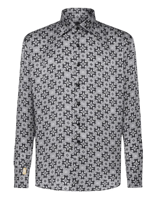 Shirt Gold Cut LS/Flavio Geometric
