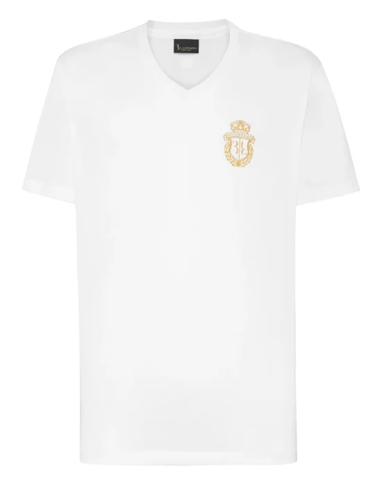T-shirt V-Neck SS Crest