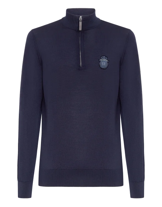 Pullover zip mock Luxury