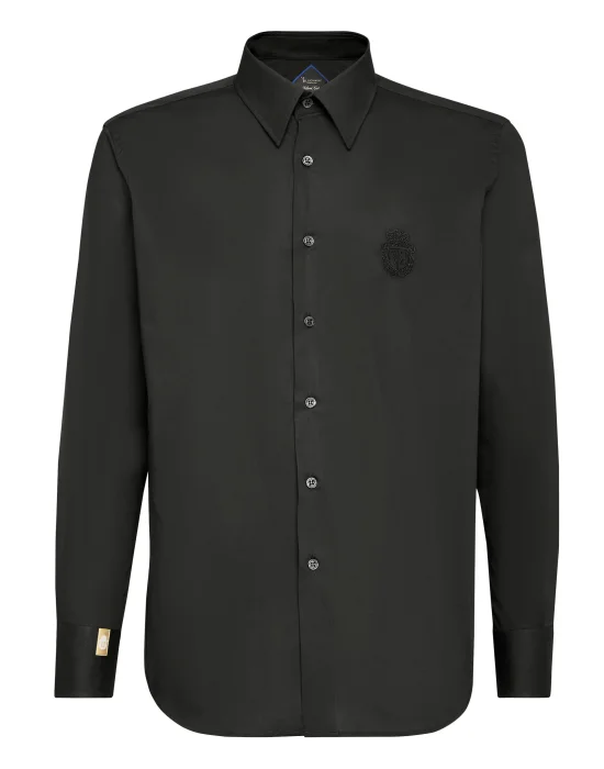 Shirt Silver Cut LS/Milano Crest