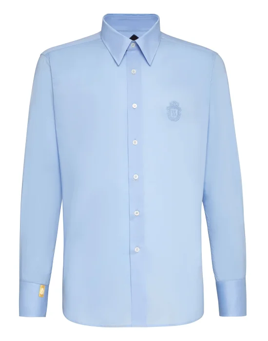 Shirt Silver Cut LS/Milano Crest
