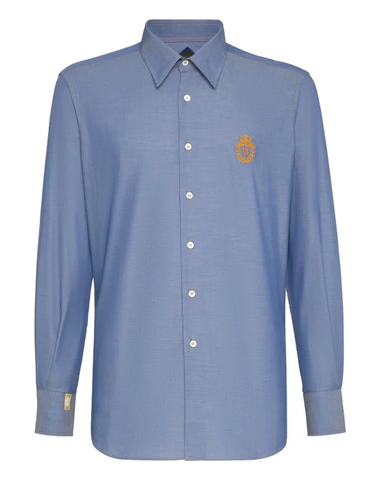 Shirt Silver Cut LS/Milano Crest