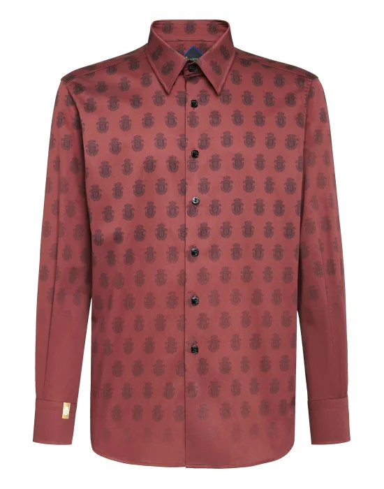 Shirt Silver Cut LS/Milano All over Crest