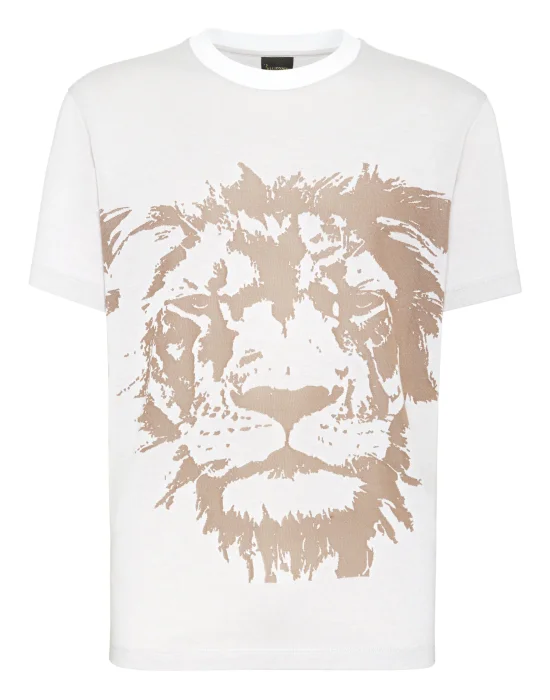 T-shirt Round Neck SS Jacquard Lion
