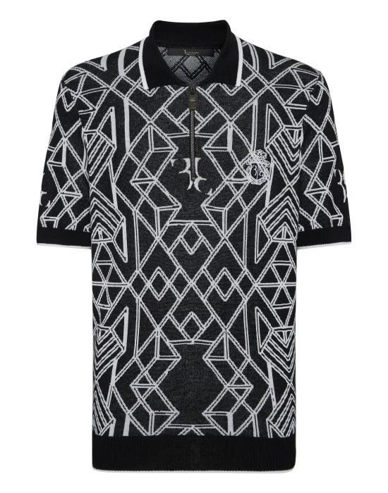 Cotton & Lino Zipped Polo Shirt SS