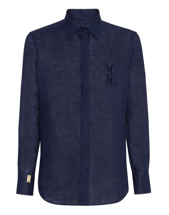 Linen Shirt Silver Cut LS