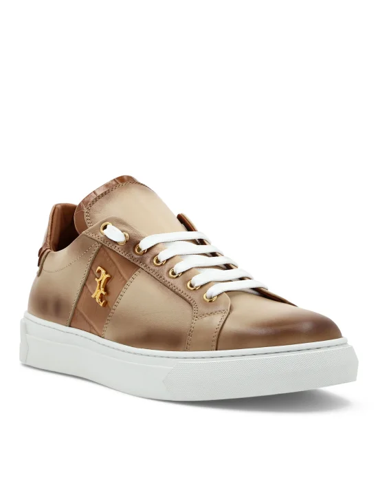Crocco Printed Leather Lo-Top Sneakers