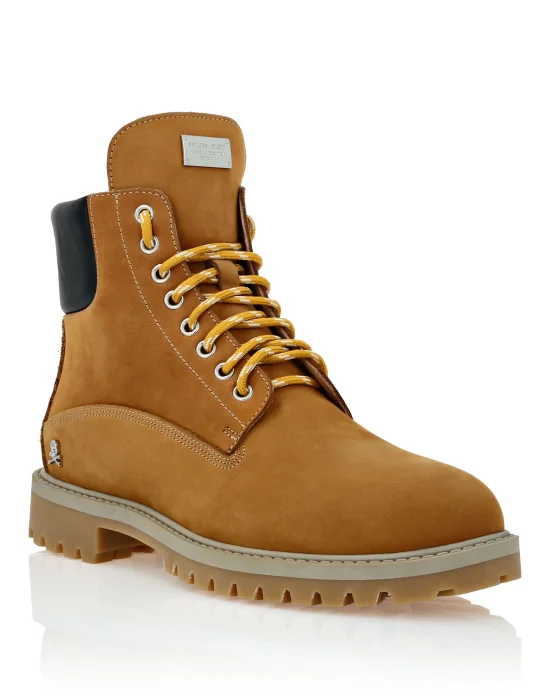 Nabuk Low Flat Boots