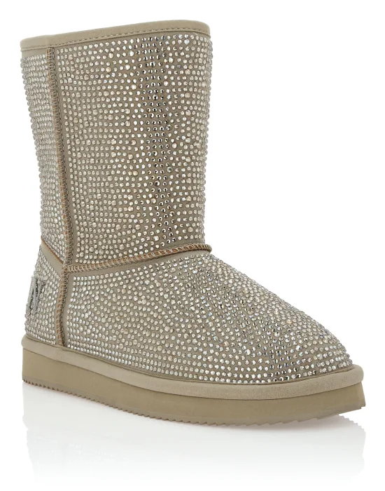 Mid Flat Boots Stones