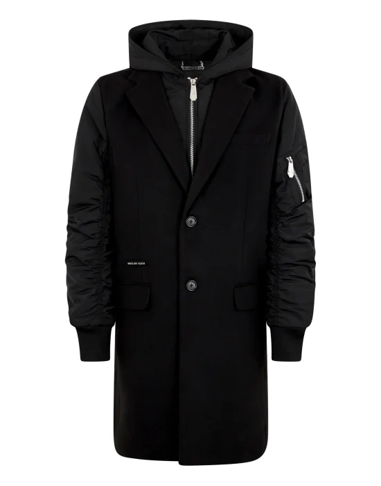Single Breast Hooded Coat