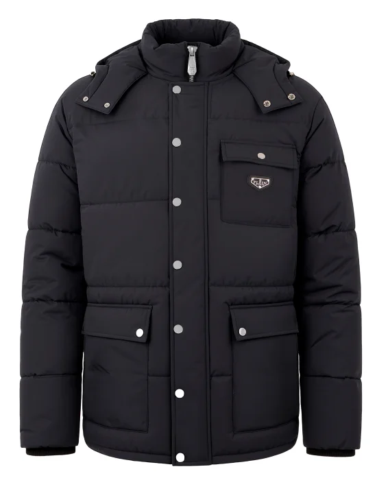 Oversize Nylon Puffer Jacket Gothic Plein