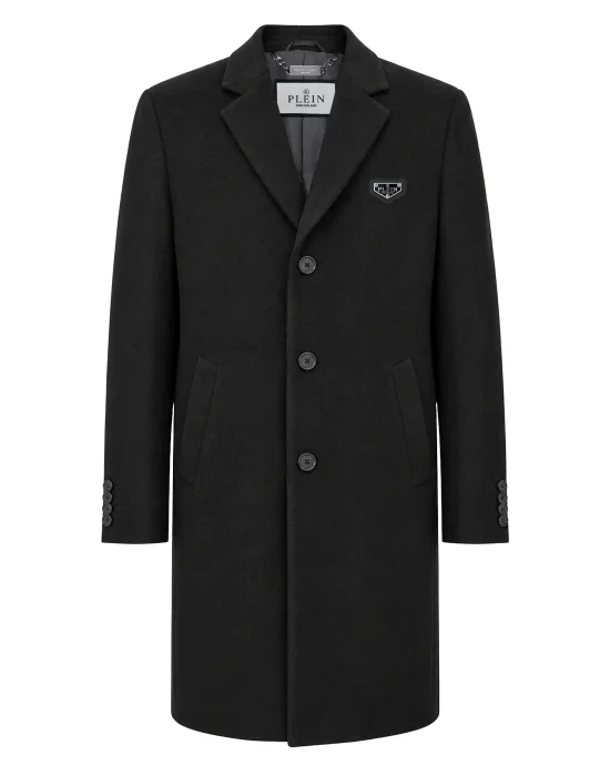 Wool Blend Tailored Coat
