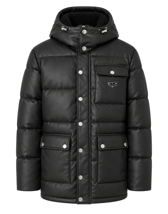 Eco Leather Titan Quilted Puffer Jacket