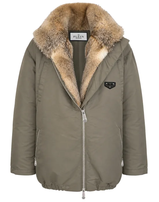 Fur Nylon Puffer Jacket