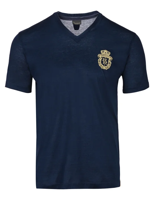 T-shirt V-Neck SS Crest