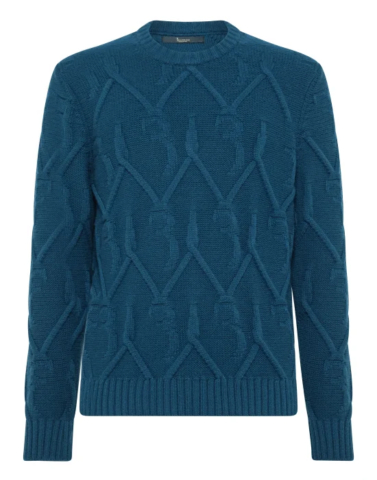 Pullover Round Neck LS Braid