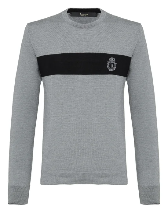 Pullover Round Neck LS Stripes