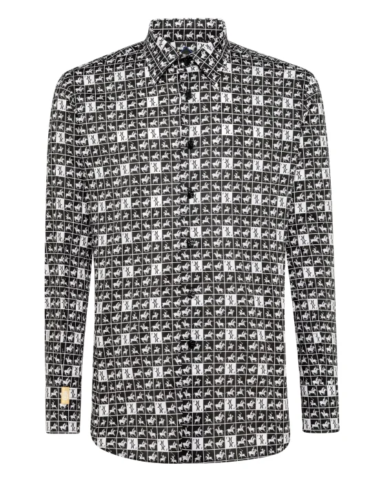 Shirt Silver Cut LS/Milano Horses