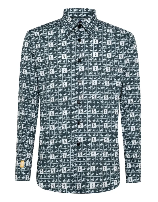 Shirt Silver Cut LS/Milano Horses
