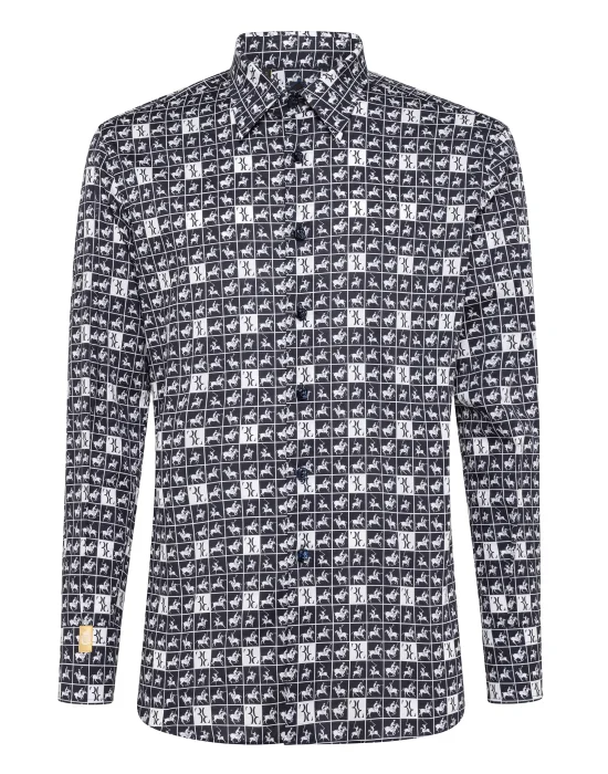 Shirt Silver Cut LS/Milano Horses