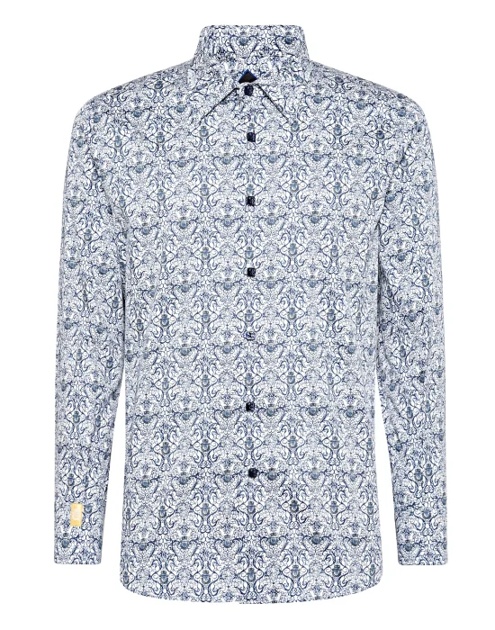 Shirt Silver Cut LS Crest