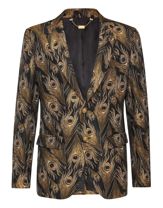 Blazer Super Slim Fit Jacquard Feathers