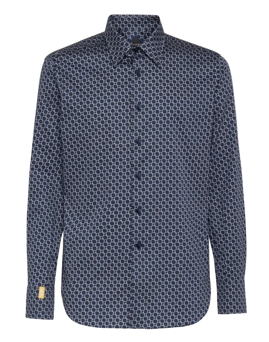 Shirt Silver Cut LS/Milano Chains