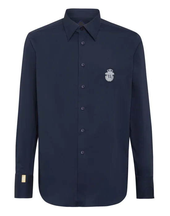Shirt Silver Cut LS/Milano Crest