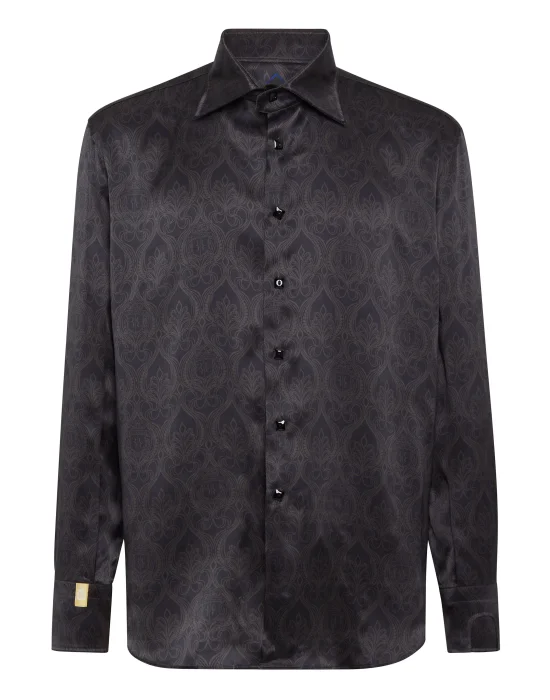 Silk Shirt Silver Cut LS/Flavio Baroque