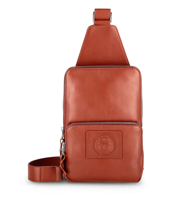 Leather Cross body Crest