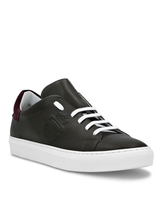 Leather Lo-Top Sneakers Crest