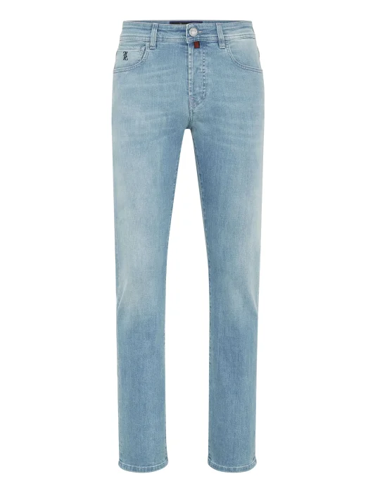 Denim Trousers Super Straight Cut Lion
