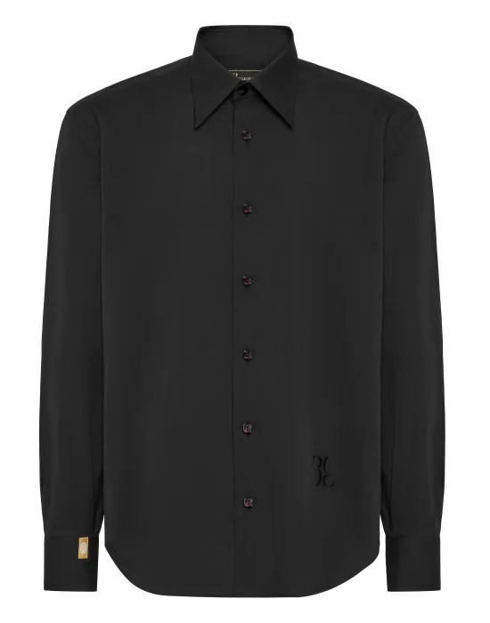 Cotton Tuxedo Shirt Gold Cut