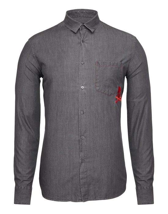 Denim Shirt Ls "Crazyness"