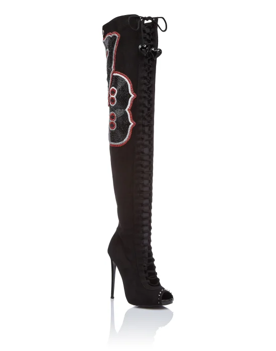 Boots High Heels High "Suede on show"