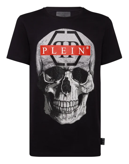 T-shirt Platinum Cut Round Neck Skull