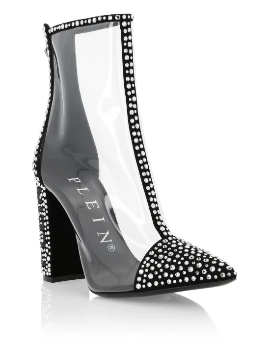 Boots High Heels Mid Crystal