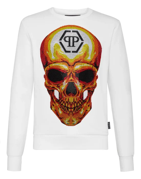 Sweatshirt LS Skull crystal