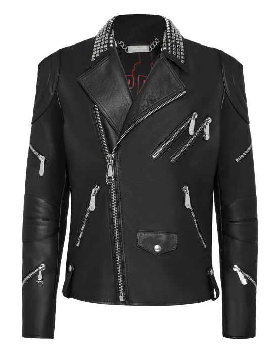 Leather Biker Skull and Plein