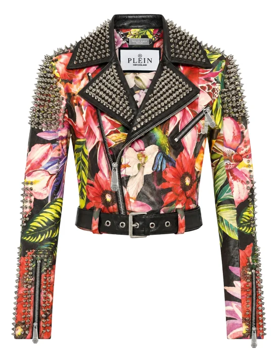 Leather Biker Flowers