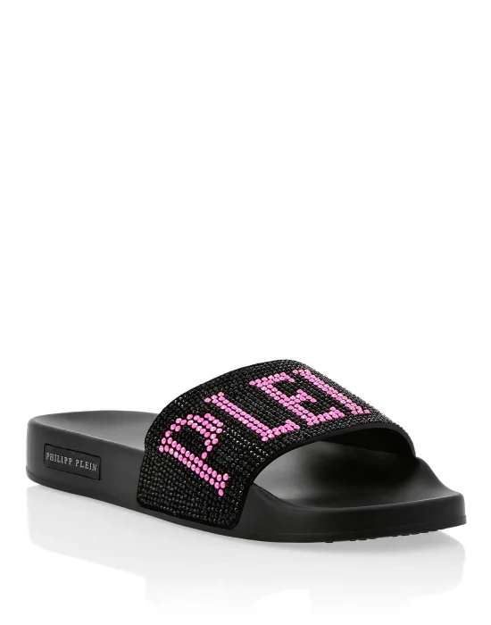Flat gummy sandals Crystal Plein