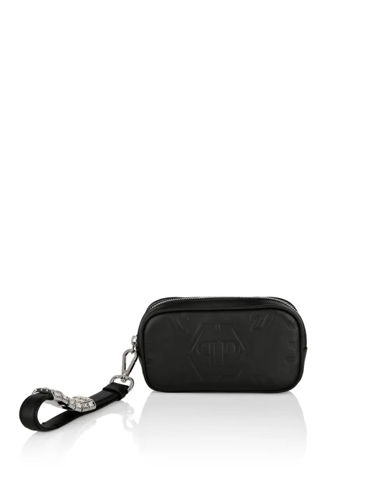 Leather Mini Shoulder Embossed  Monogram