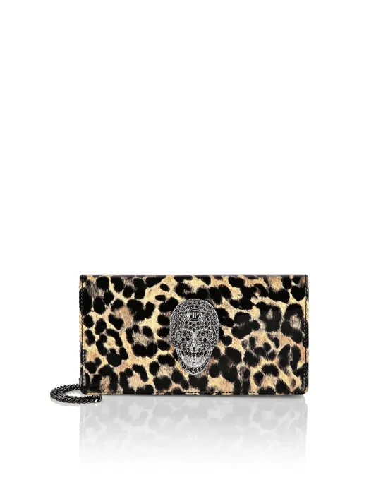 Patent Leather Mini Shoulder Leopard