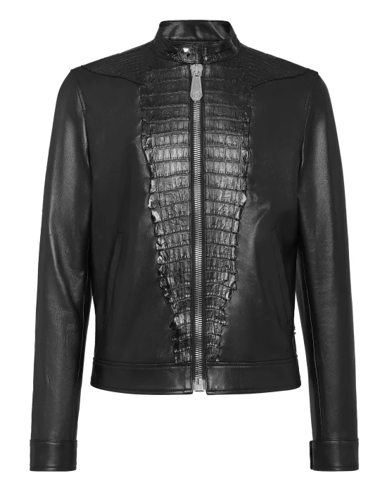Leather Bomber Crocodile Luxury